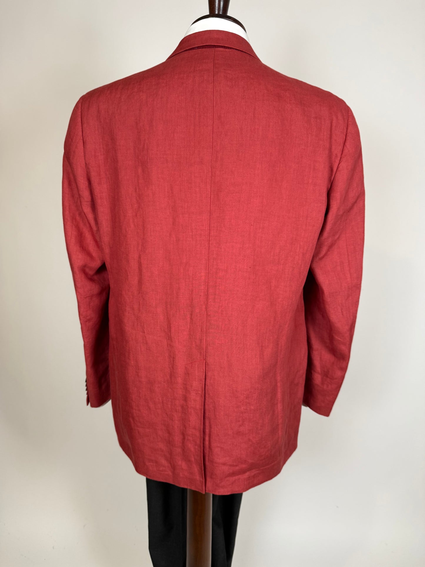 Giacca anni '90 100% lino rosso corallo - tg. 54