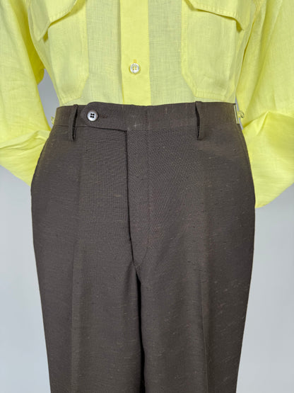 Pantaloni misto lino anni '70 (NOS) - tg.  44/46