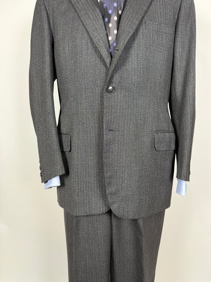 Completo sartoriale anni ‘60 grigio sale pepe - tg. 50/52
