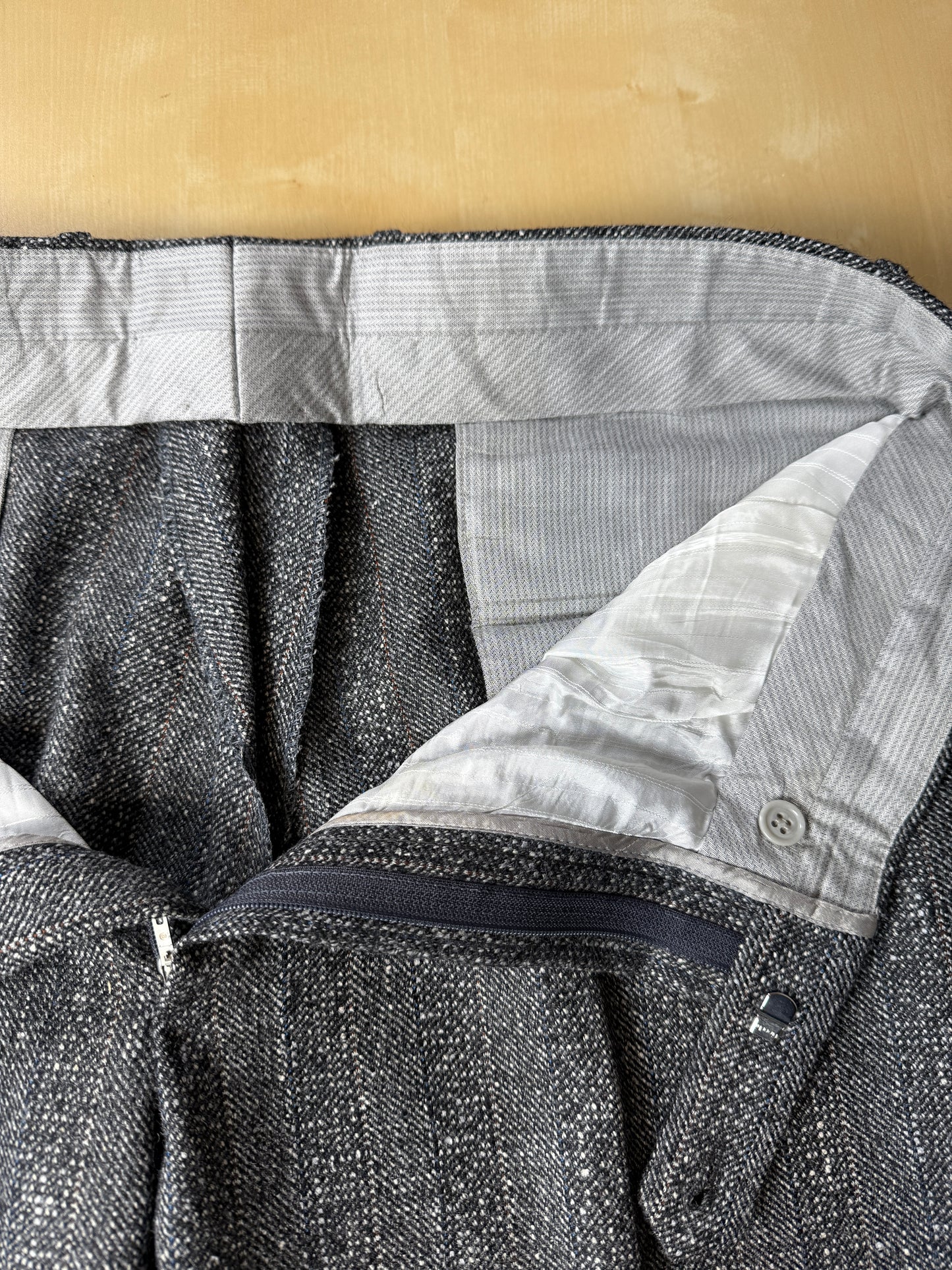 Completo anni ‘70/‘80 tweed lana e seta - tg. 52/54