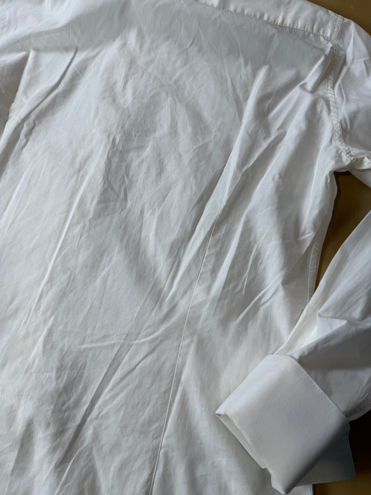 Camicia da smoking anni ‘70/‘80 con sparato plissettato - M collo 40