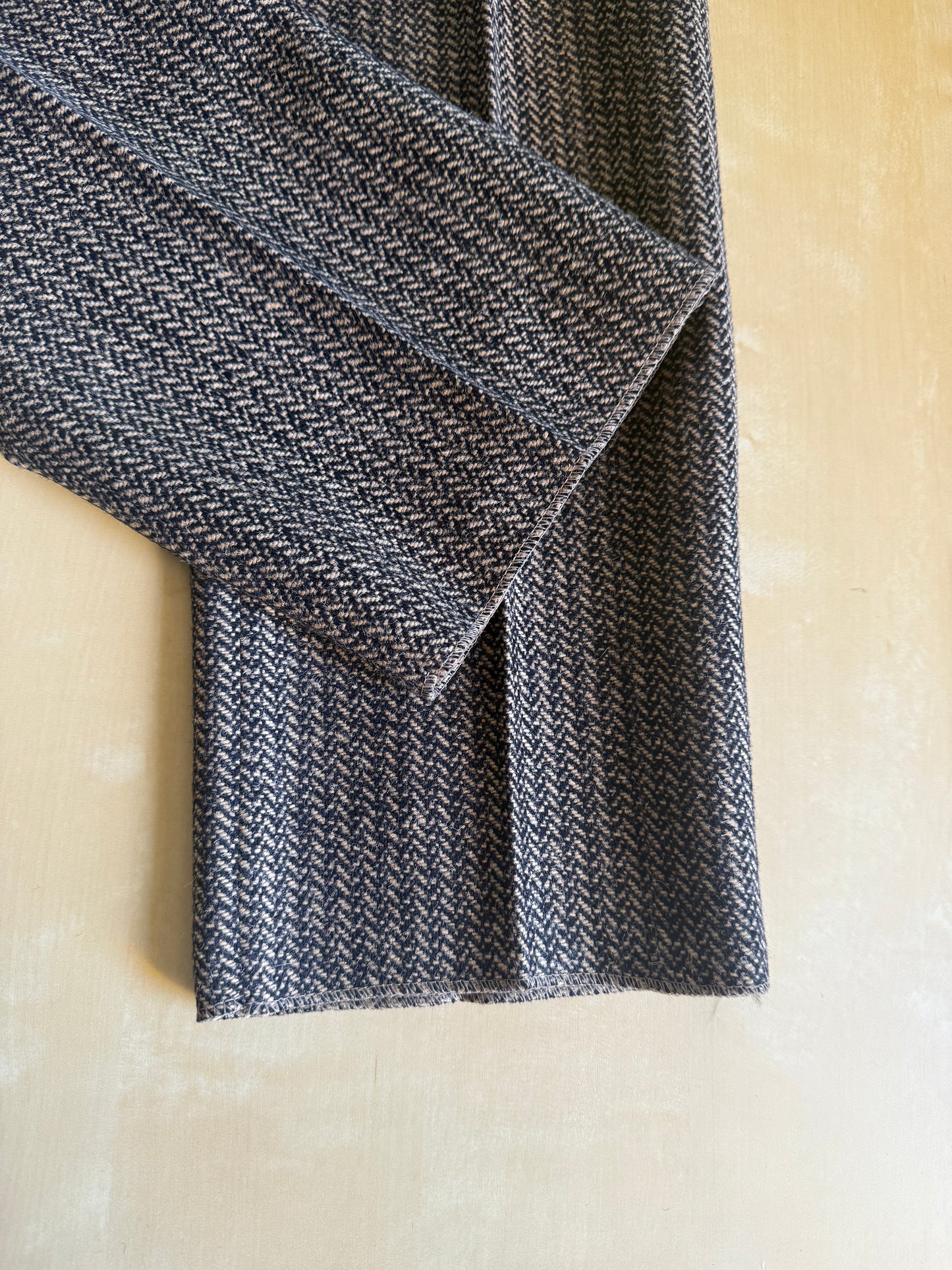 Pantaloni anni ‘70 in tweed spigato pesante (NOS) - tg. 44