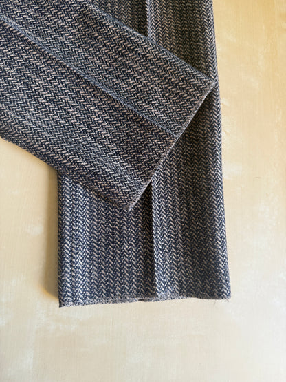 Pantaloni anni ‘70 in tweed spigato pesante (NOS) - tg. 44