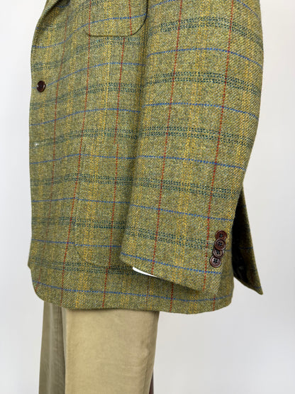 Giacca De Paz tweed verde finestrato - tg. 58