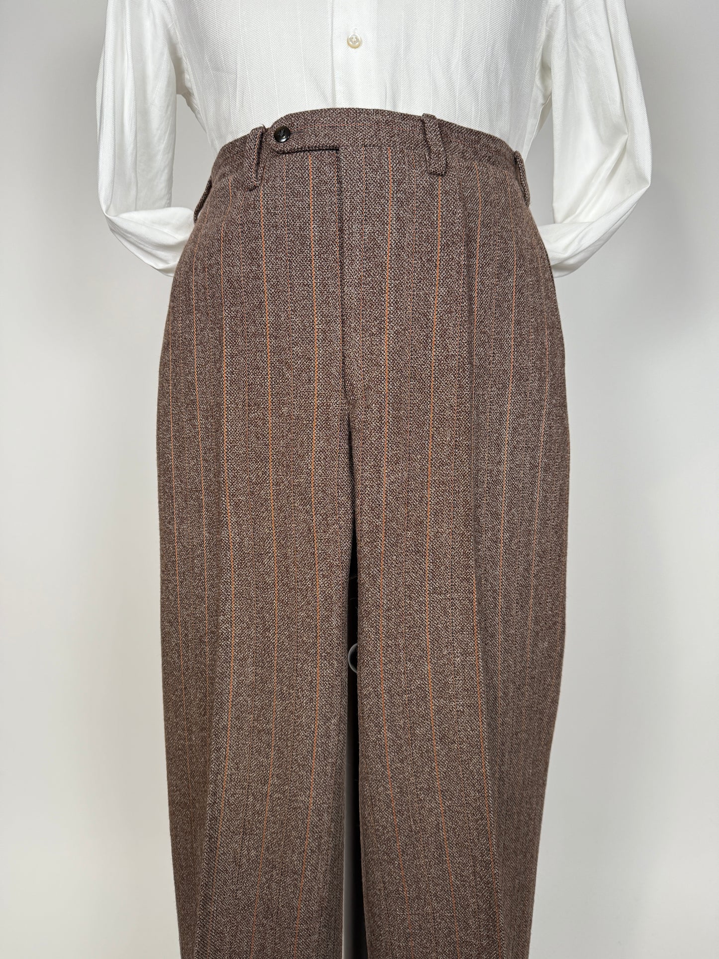 Completo anni ‘70 tweed marrone - tg. 50