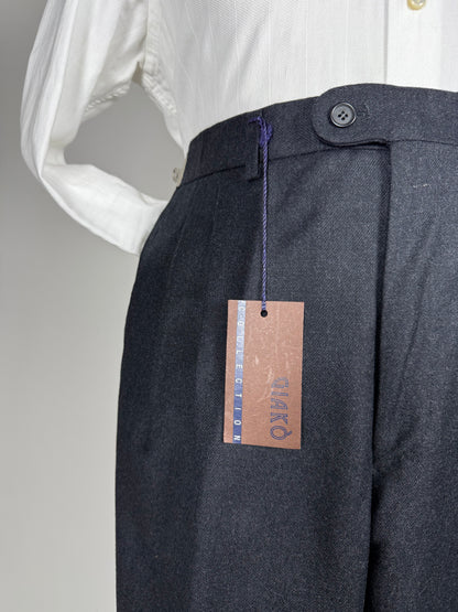 Pantaloni in flanella antracite anni '90 (NOS) - tg. 48/50