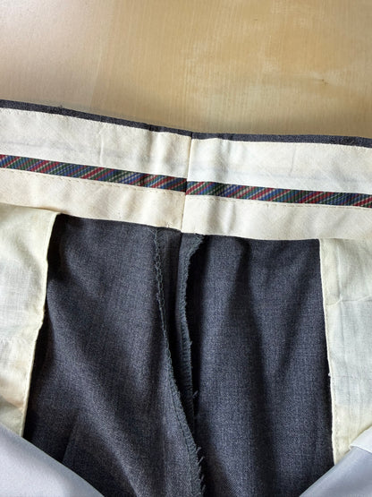 Pantaloni fresco lana grigio antracite anni '80 - tg. 52