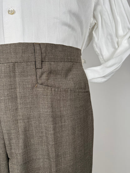 Pantaloni fresco lana marrone tabacco (NOS) - tg. 46