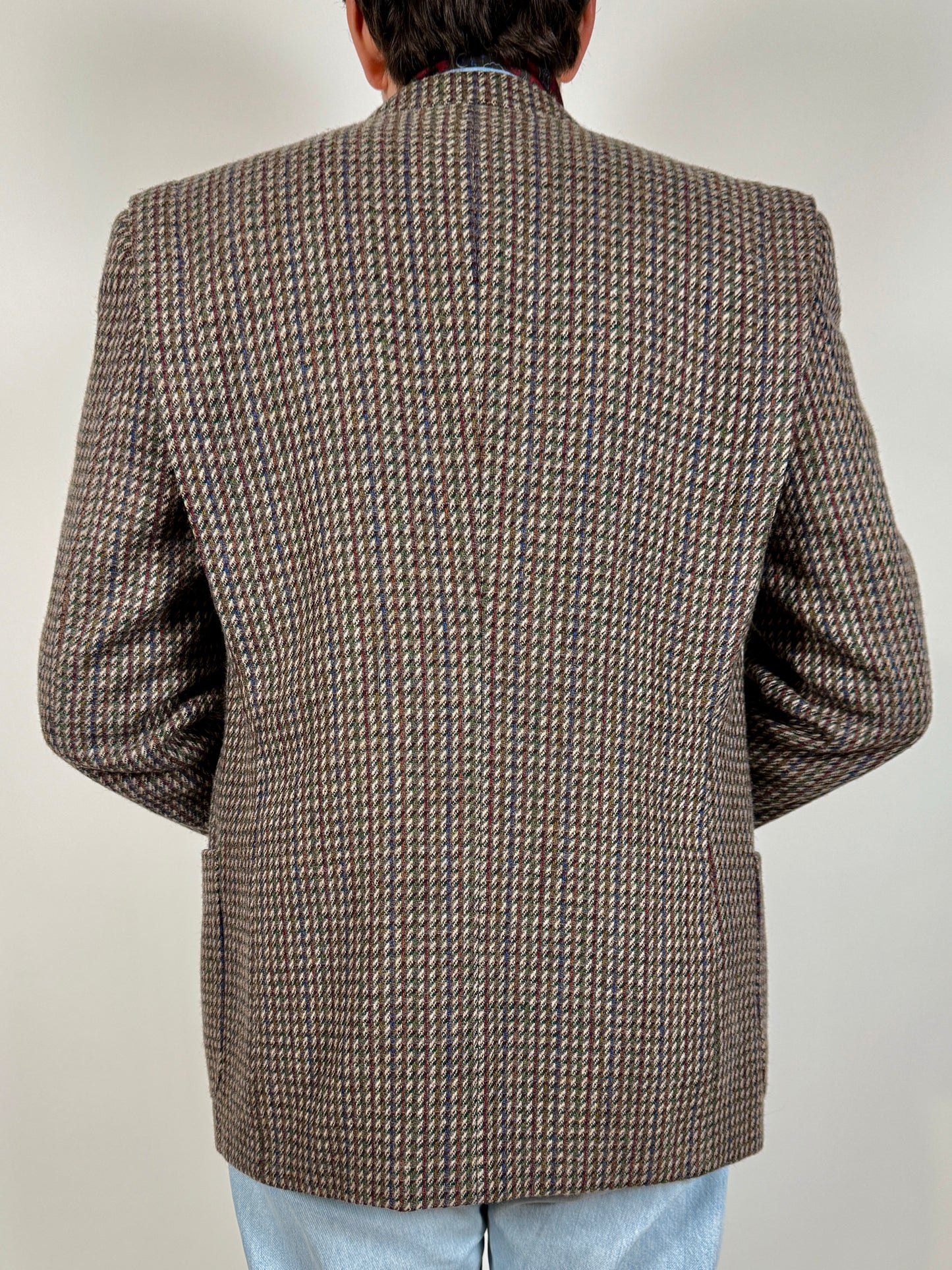 Giacca anni ‘70 in tweed multicolore - tg. 48/50