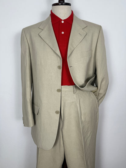 Completo beige in lino e cotone - tg. 52