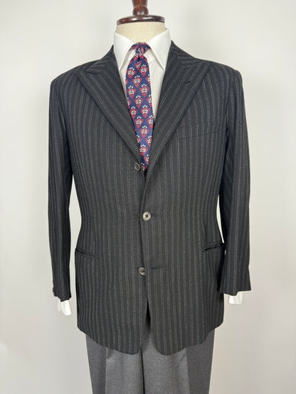 Giacca anni ‘50 sartoriale nero gessato - tg. 44