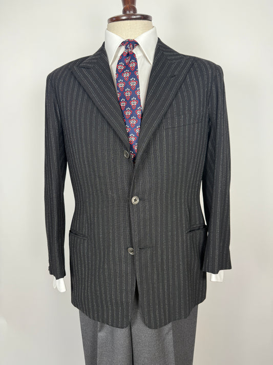 Giacca anni ‘50 sartoriale nero gessato - tg. 44