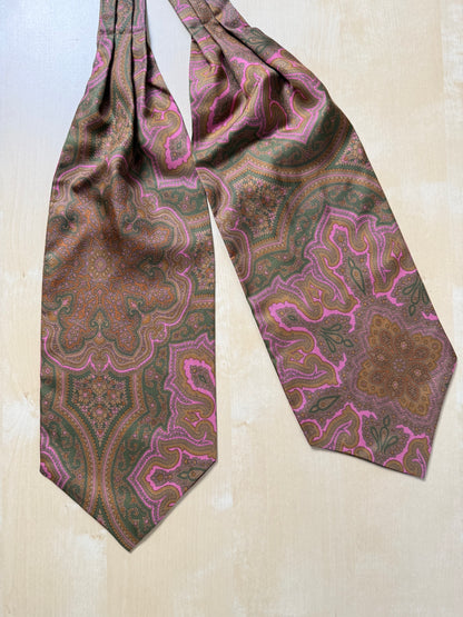 Ascot vintage paisley rosa e verde
