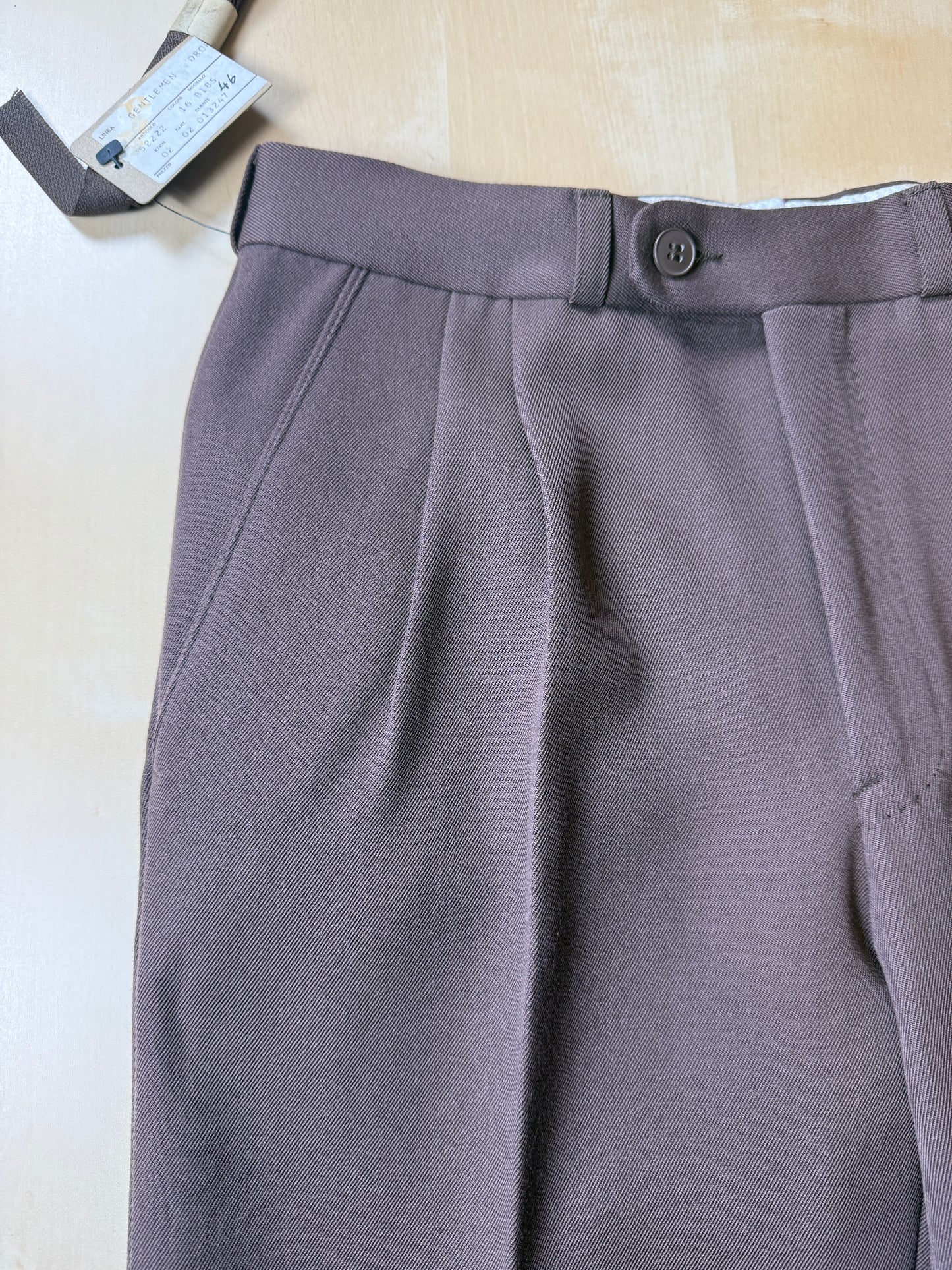 Pantaloni anni ‘70 in twill color cacao - tg. 42/44