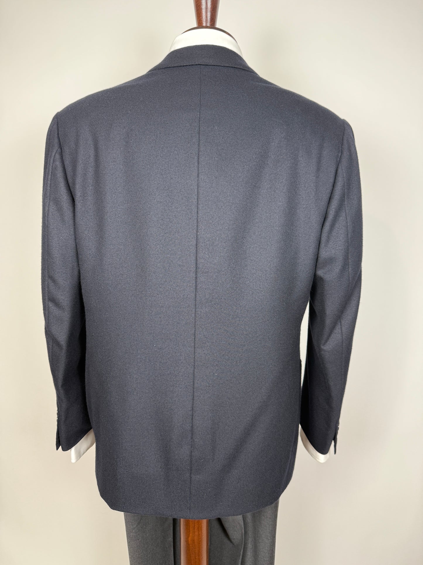 Giacca sartoriale anni '80 in puro cashmere pettinato Loro Piana - tg. 52/54 corta