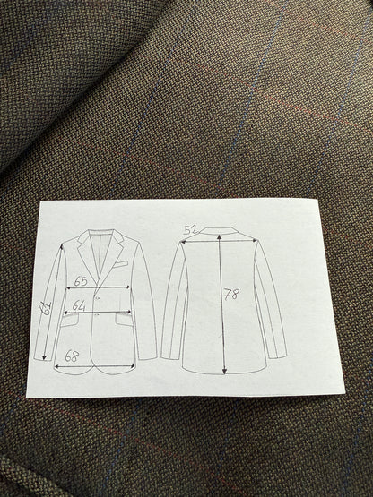 Giacca sartoriale in misto cashmere verde finestrato - tg. 58/60