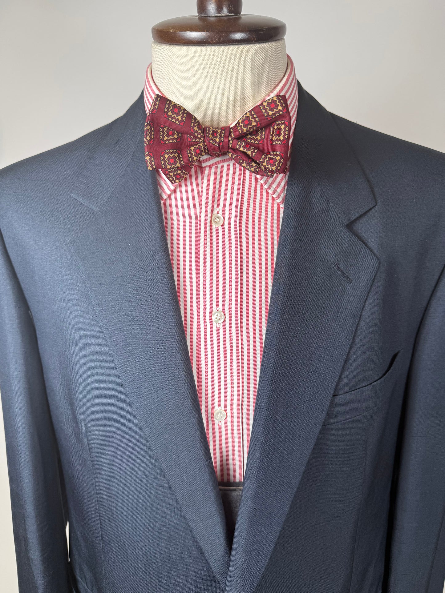 Giacca anni '80 seta shantung blu petrolio - tg. 52/54