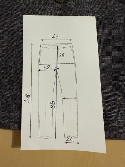 Pantalone anni ‘70 in fresco lana grigio (NOS) - tg. 48/50