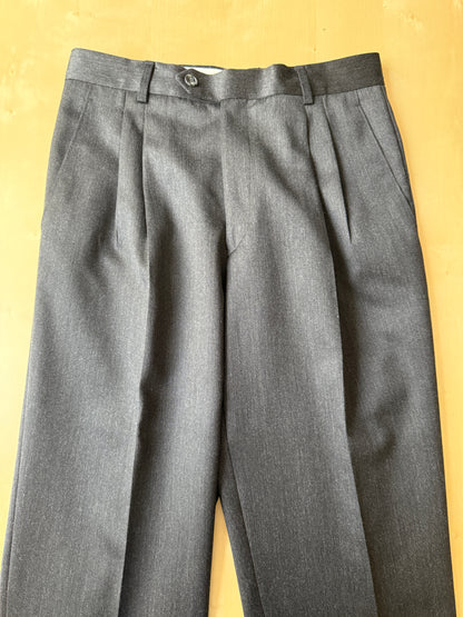 Completo 3 pezzi anni '90 in flanella grigio antracite - tg. 46/48