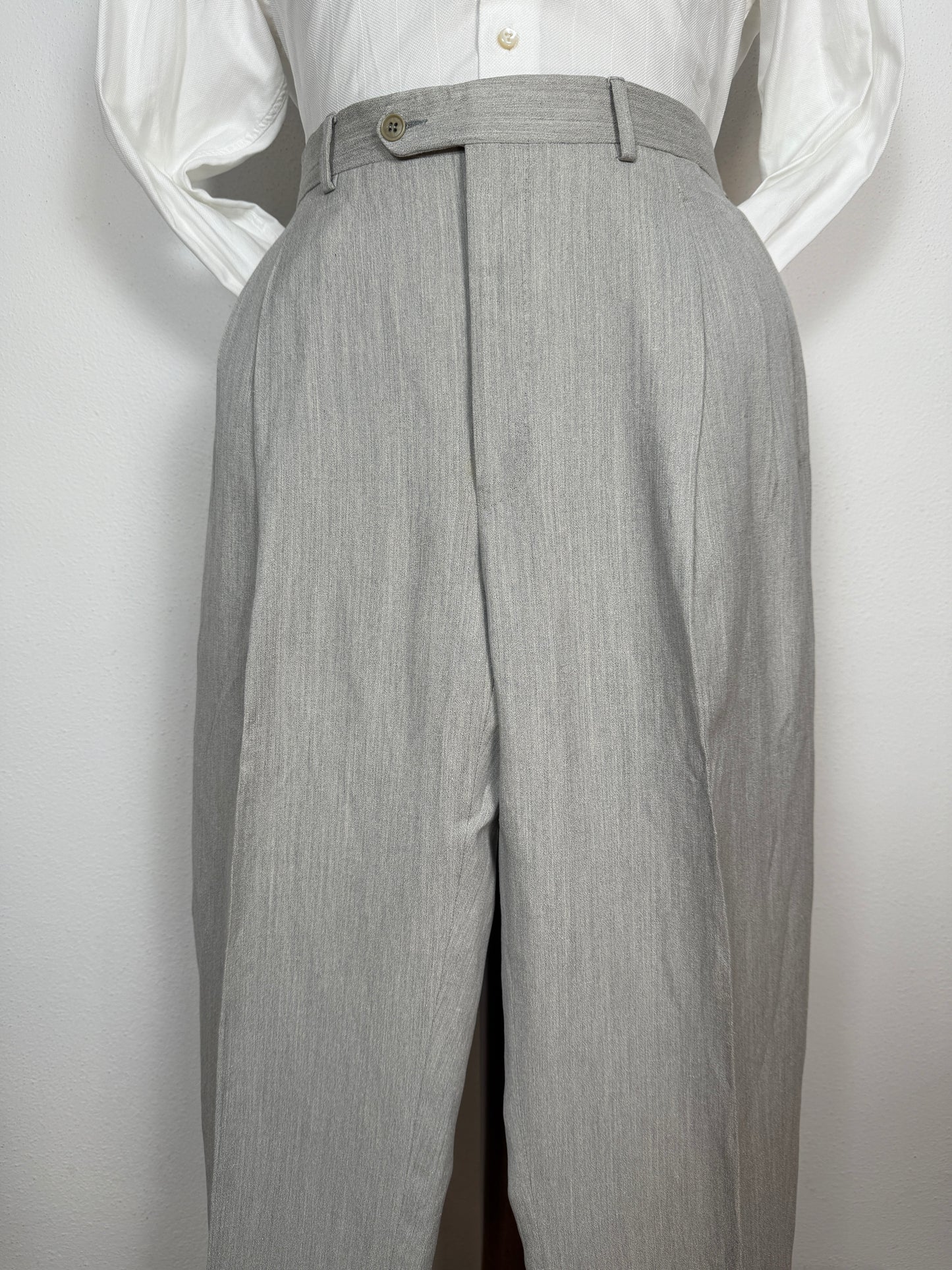 Panciotto damascato con pantalone abbinato in seta e lino - tg. 54