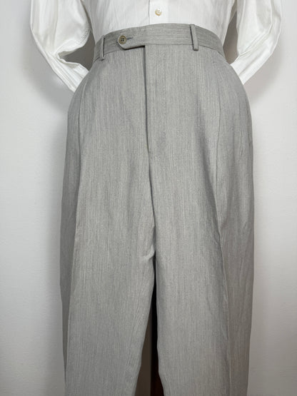 Panciotto damascato con pantalone abbinato in seta e lino - tg. 54