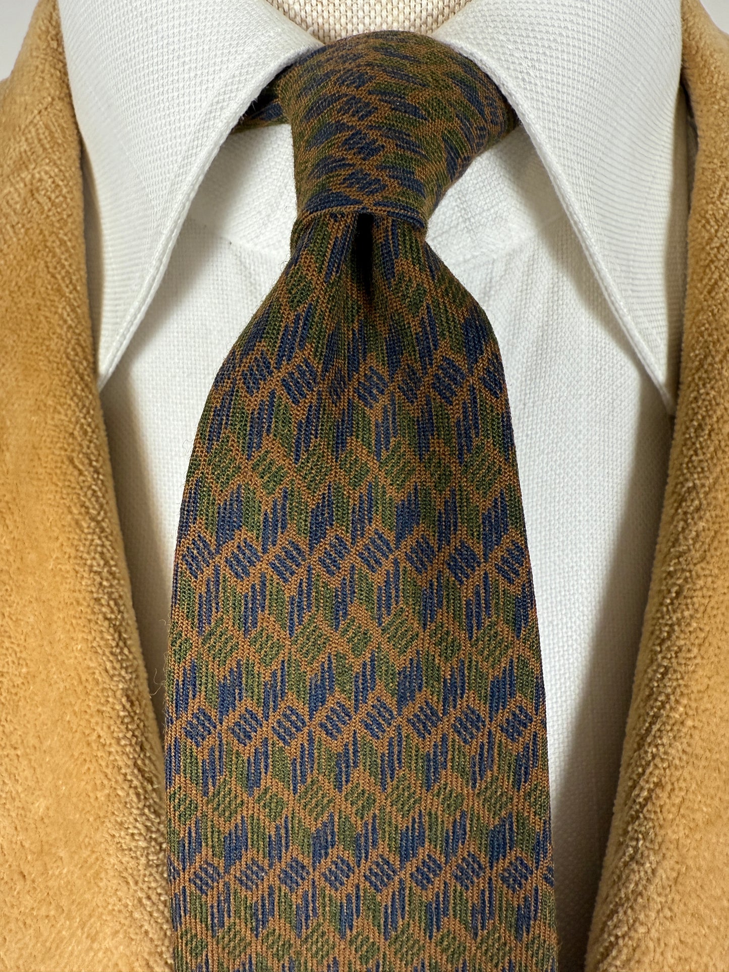 Cravatta vintage in lana sfoderata