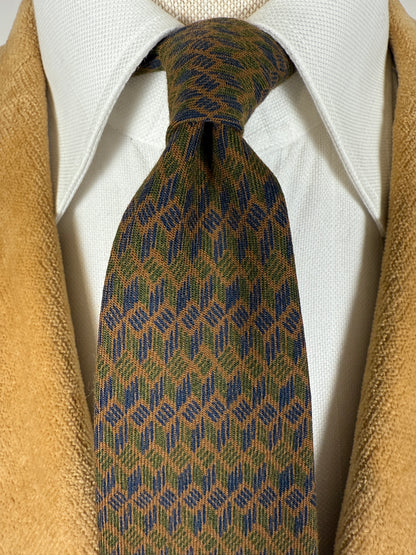 Cravatta vintage in lana sfoderata