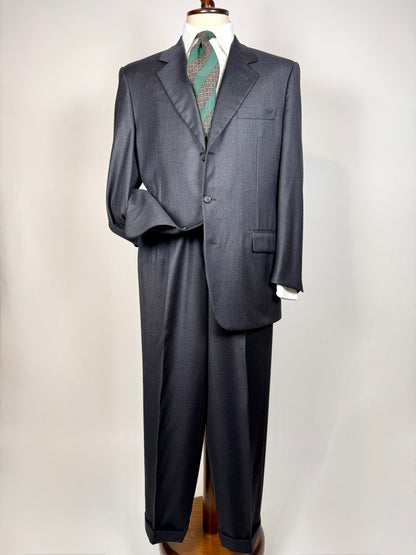 Completo Corneliani anni ‘90 flanella antracite - tg. 50/52