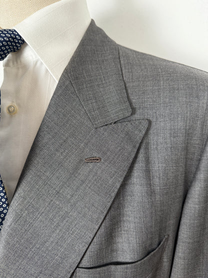 Giacca doppiopetto sartoriale anni '90 in grisaglia - tg. 56