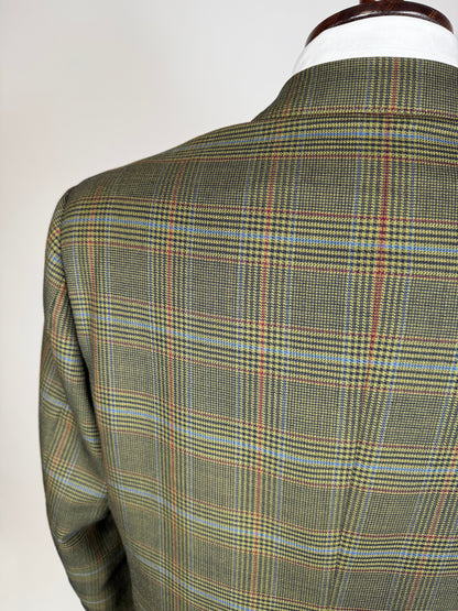 Giacca Valentino anni ‘80 hopsack principe di Galles verde - tg. 50/52