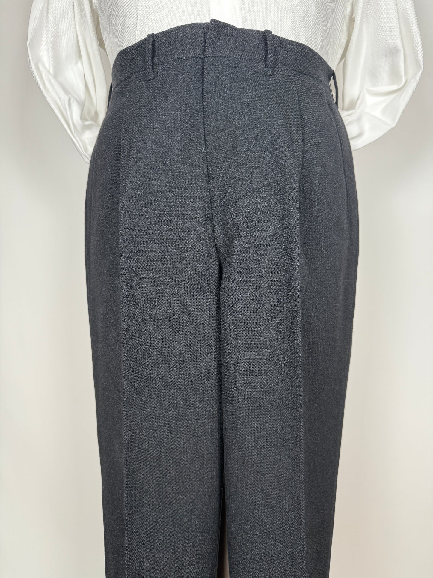 Pantaloni sartoriali anni ‘60 flanella pesante antracite - tg. 48/50