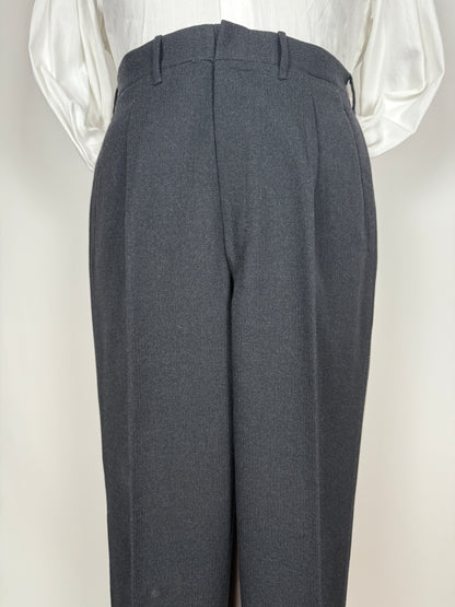 Pantaloni sartoriali anni ‘60 flanella pesante antracite - tg. 48/50