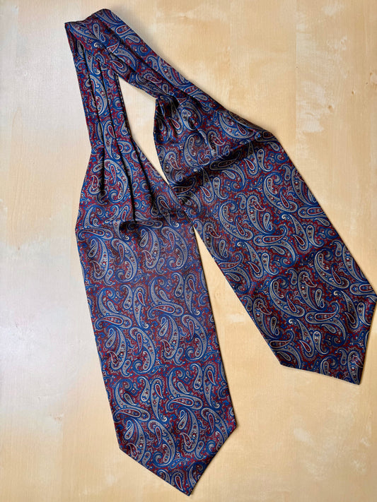 Ascot paisley rosso e blu