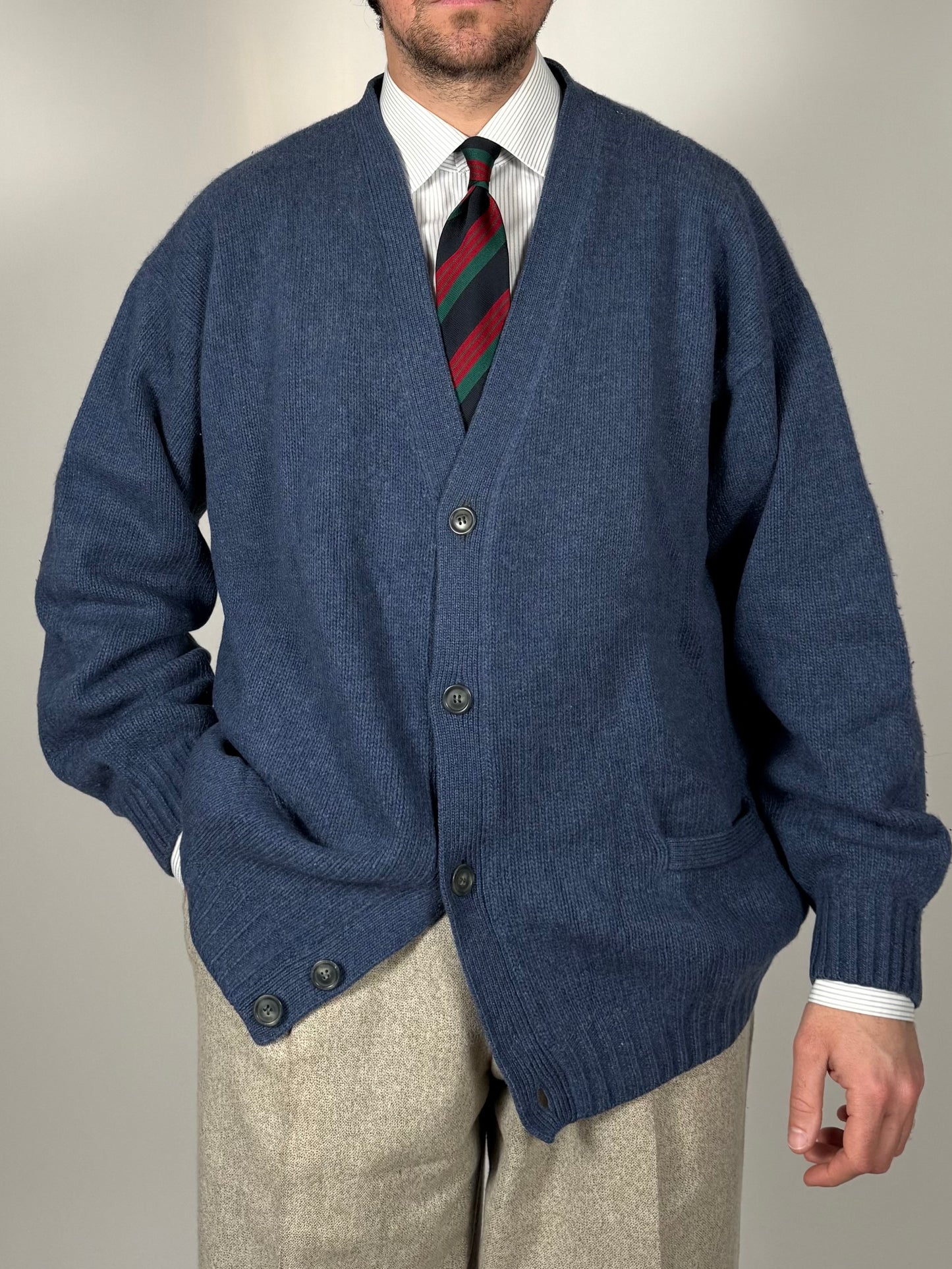 Cardigan vintage Les Copains in pura lana - XL (56-58)