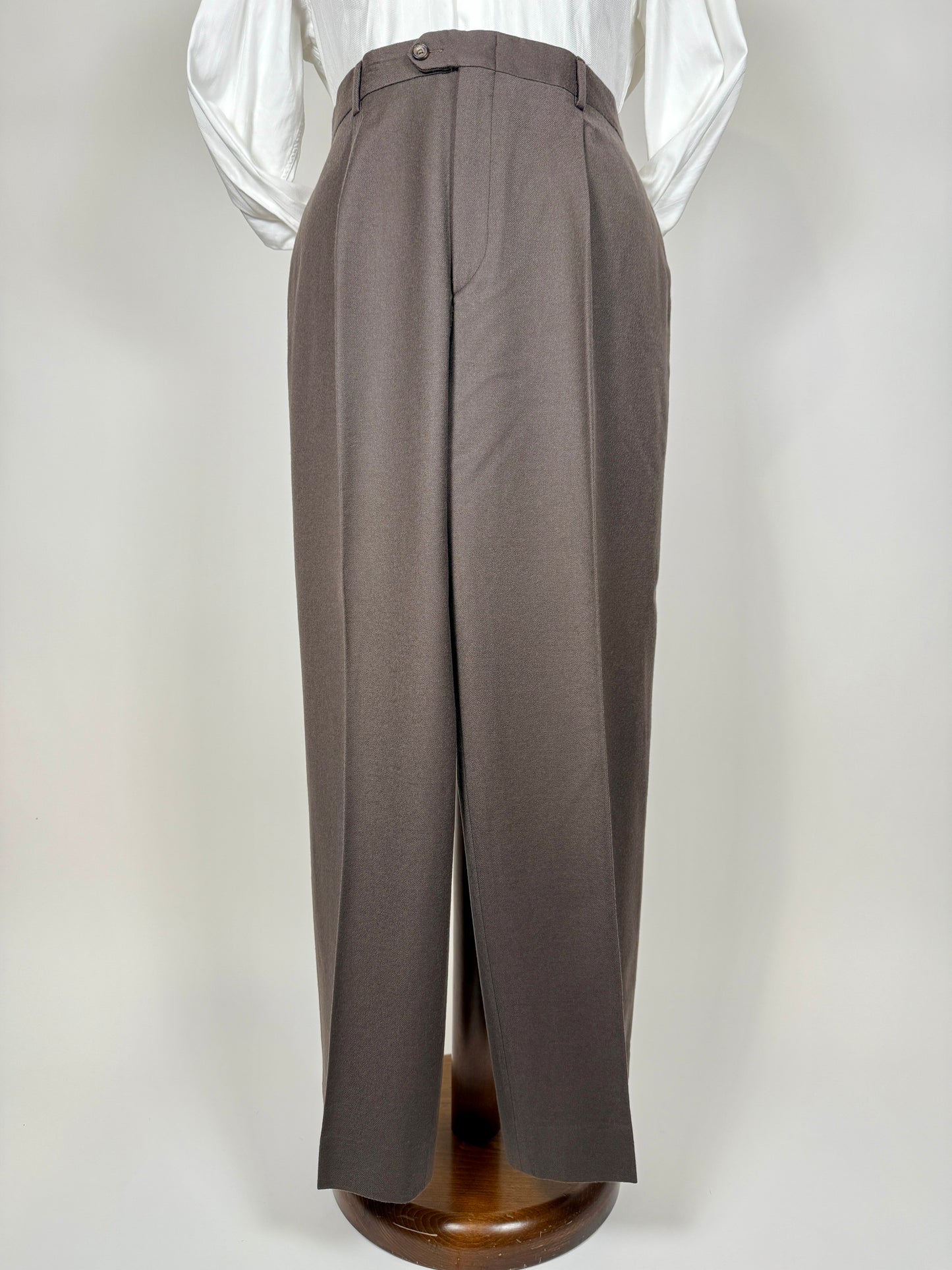 Pantaloni flanella color cachi - tg. 58