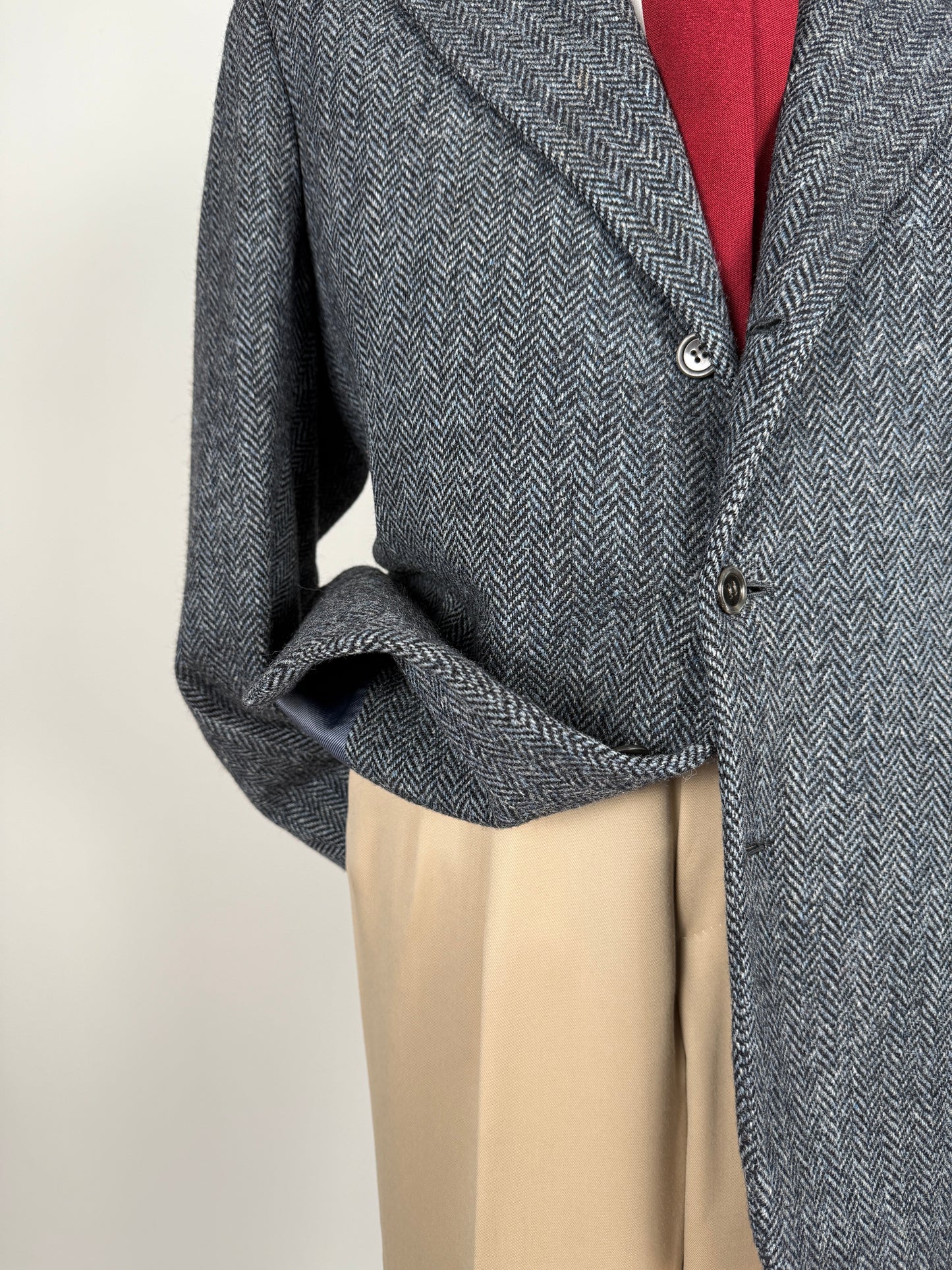 Giacca sartoriale Prandoni Milano in Harris Tweed - tg. 52, drop basso