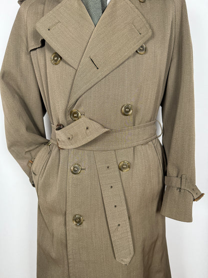 Trench Burberrys anni ‘80 in covert 100% lana - tg. 50-52