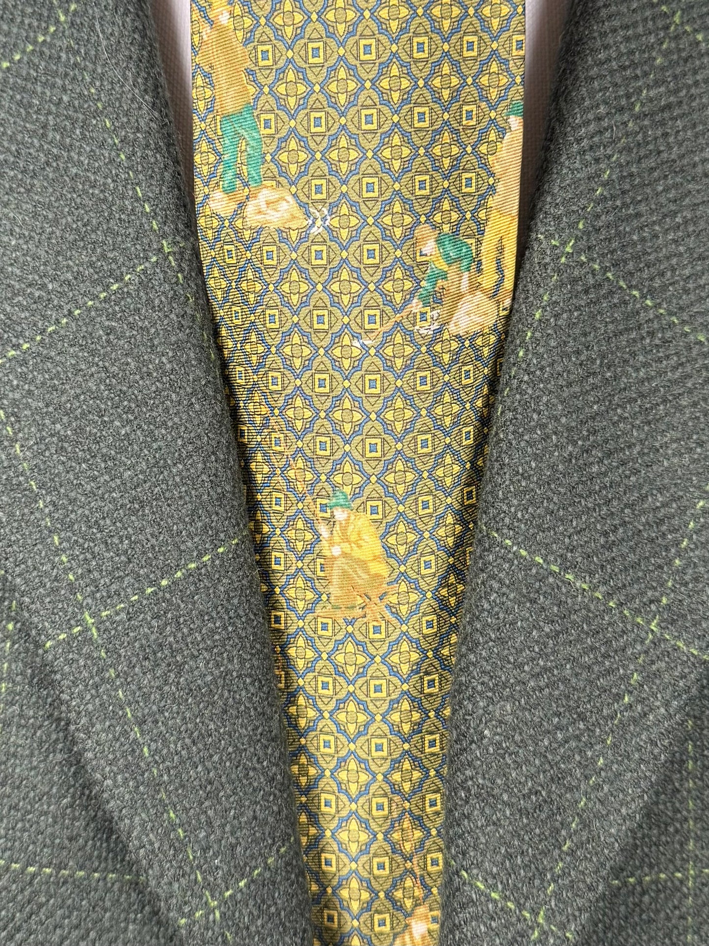 Cravatta Etro micro fantasia e pescatori