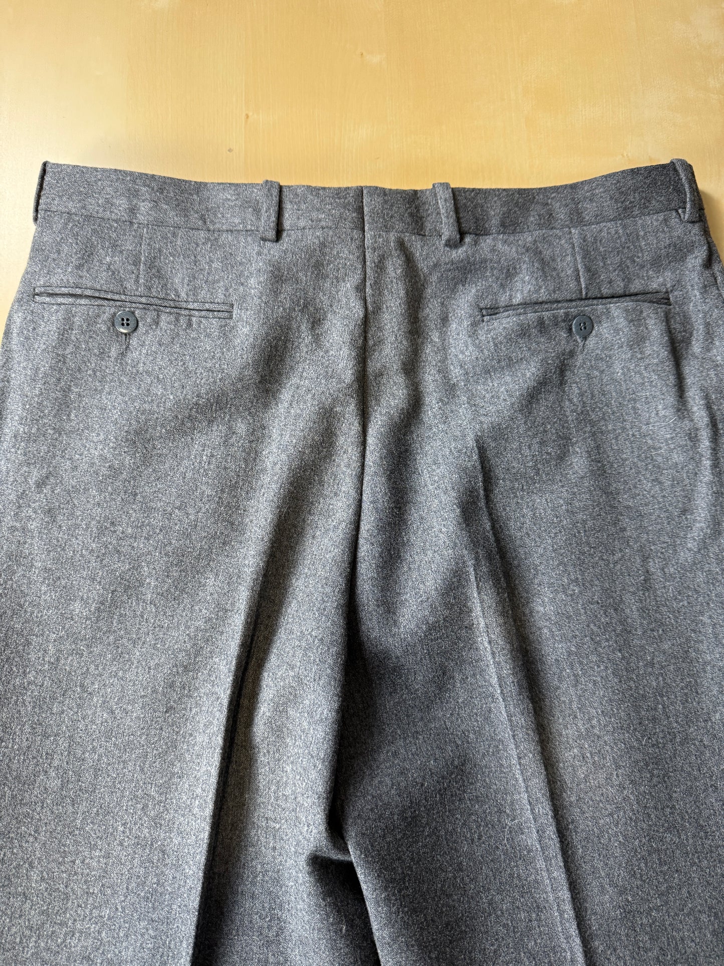 Pantaloni anni ‘70/‘80 flanella grigia - tg. 52