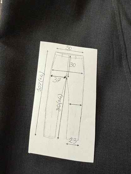 Pantaloni fresco lana grigio antracite (nuovi) - tg. 56