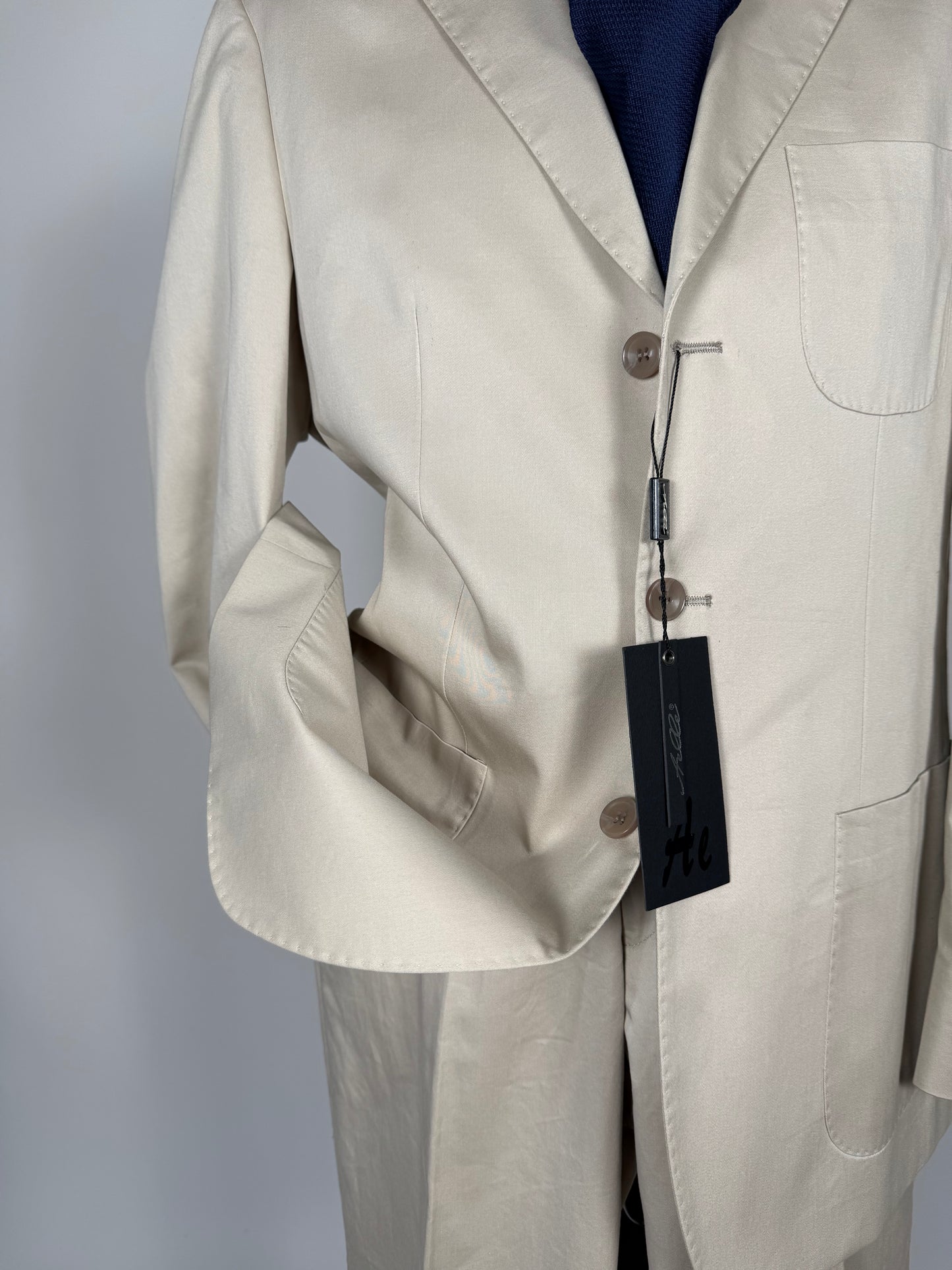 Completo estivo in cotone beige (nuovo) - tg. 52/54