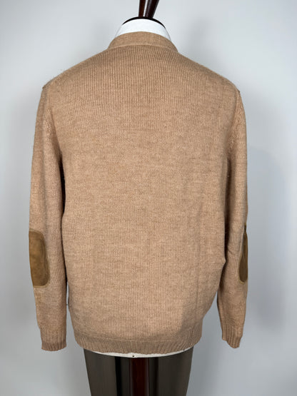 Cardigan vintage in cammello e lana - tg. L (50/52)