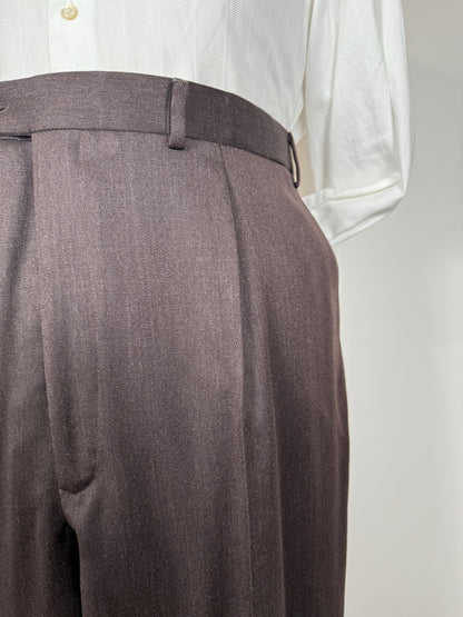 Completo anni ‘90 in flanella marrone (NOS) - tg. 58/60 drop basso