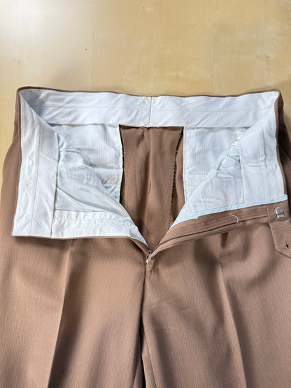 Completo Corneliani anni ‘70 lana pettinata marrone - tg. 48