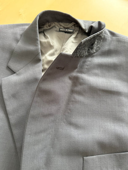 Completo Armani anni '90 fresco lana grigio petrolio - tg. 54
