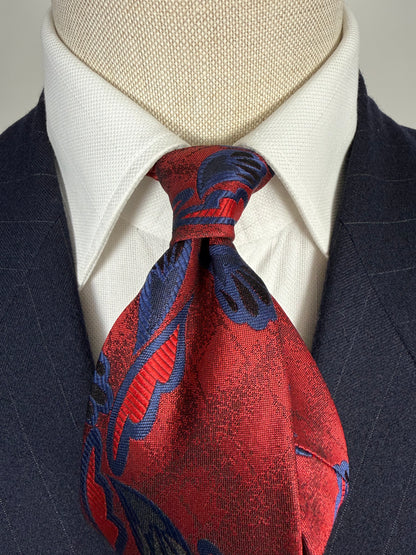 Cravatta Fendi jacquard rossa e blu