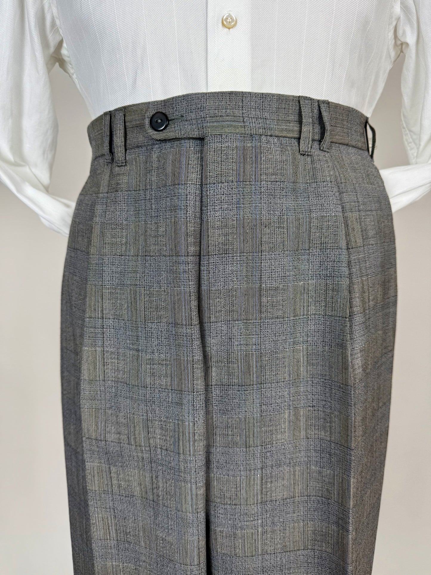 Pantaloni fresco lana principe di Galles anni '80 (NOS) - tg. 48
