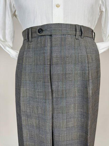 Pantaloni fresco lana principe di Galles anni '80 (NOS) - tg. 48