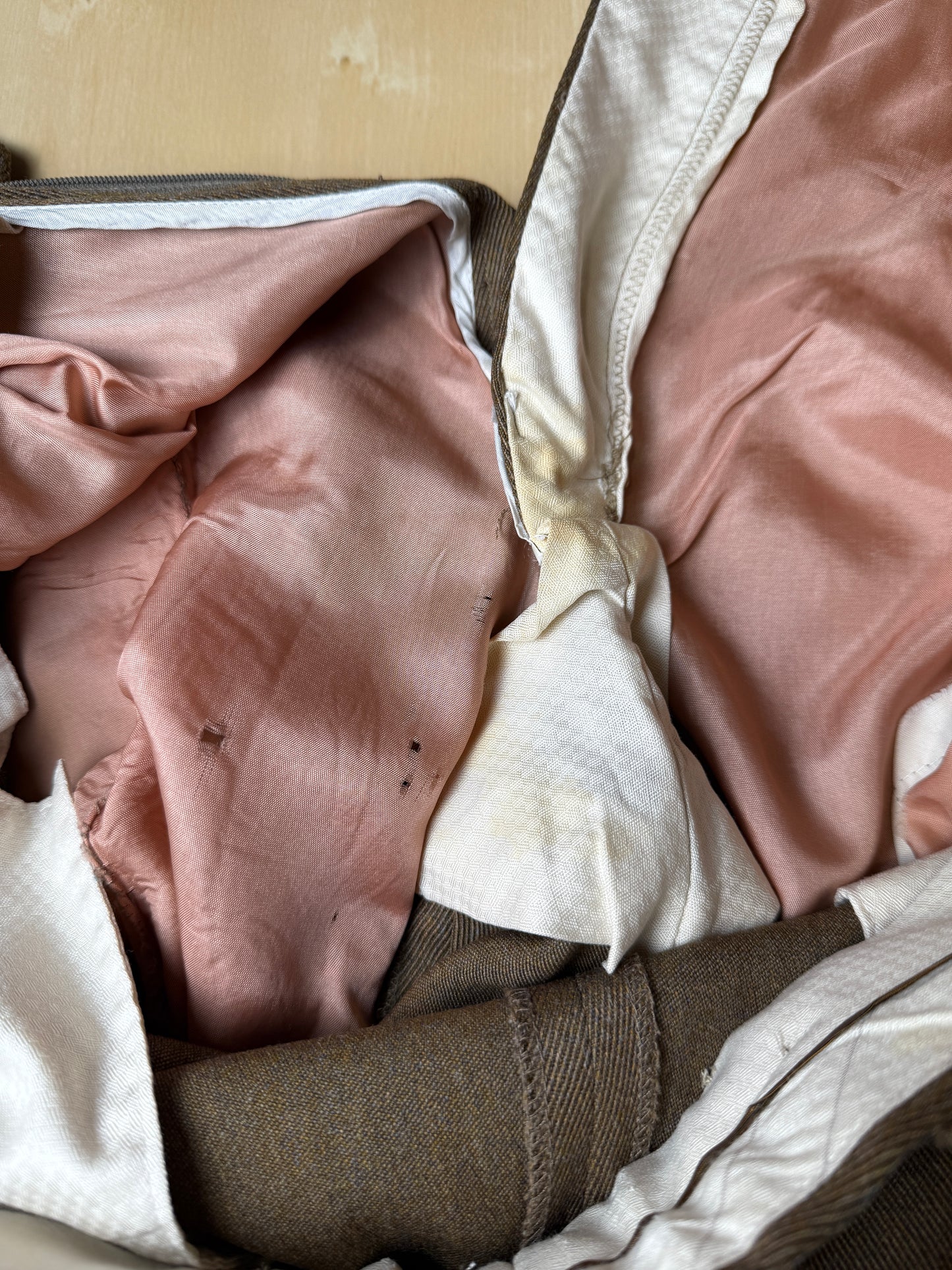 Pantaloni anni ‘80 in covert verde cachi - tg. 52