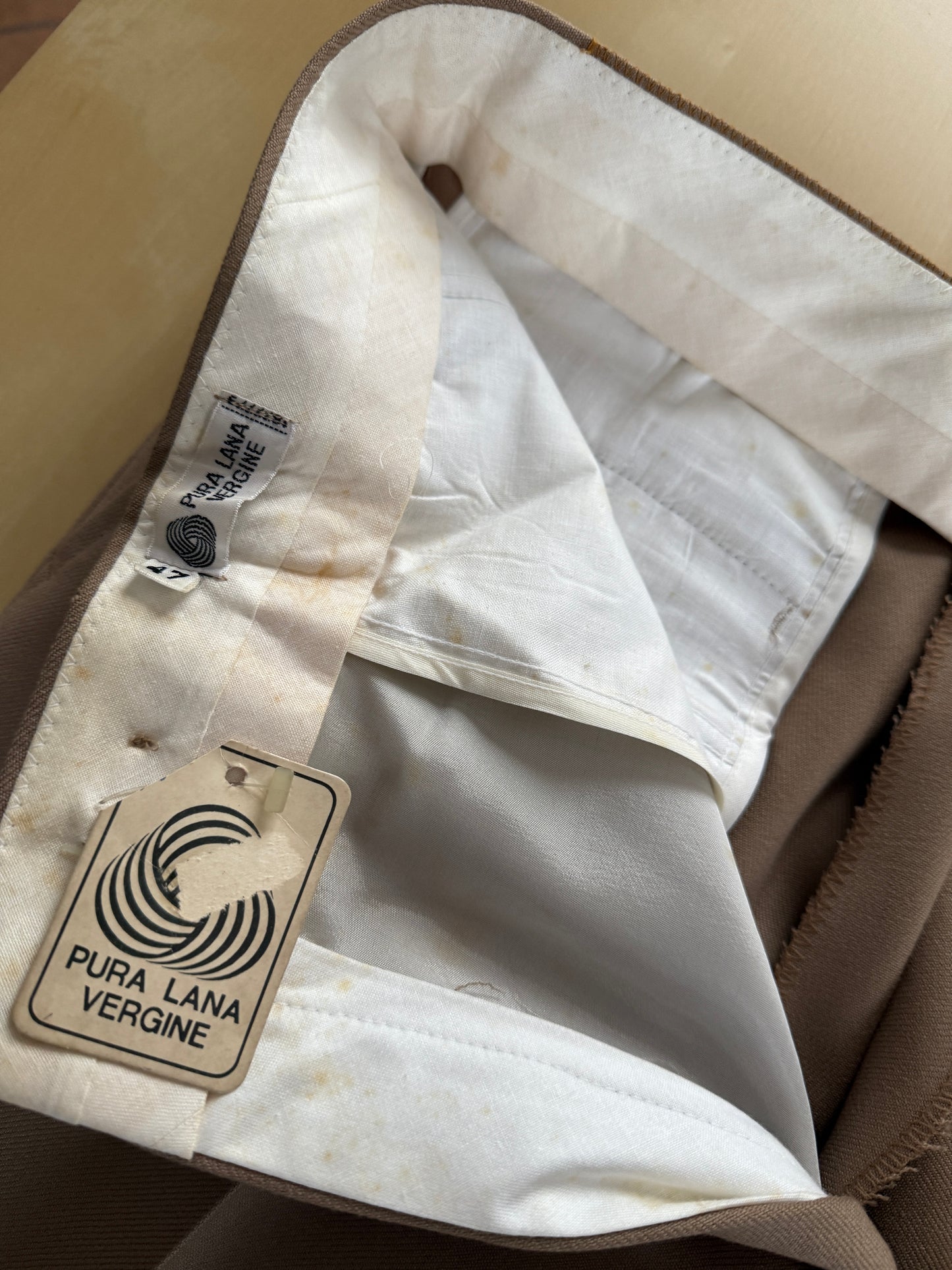 Pantaloni anni ‘70 cavalry twill beige (NOS) - tg. 50/52